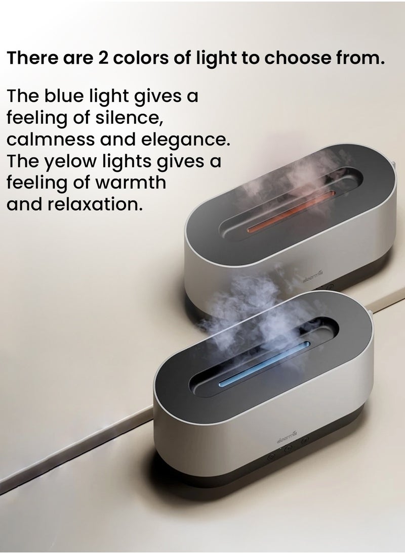 Deerma 3-in-1 Aroma Air Diffuser 300ml Ultrasonic Humidifier with Essential Oil Function, Flame Effect LED Light, Adjustable Timer, Quiet Mist for Bedroom, Office, Home  - Image 4