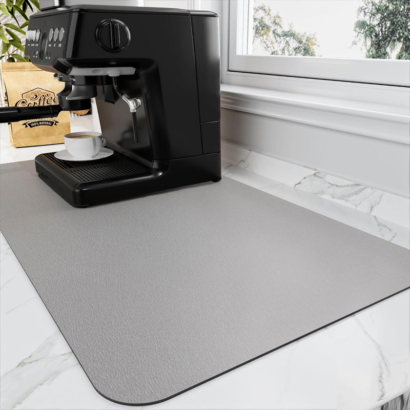 HotLive حصيرة HotLive Coffee Mat - مصنوعة للاستخدام على طاولات المطبخ أو البارات، مصنوعة من مادة ماصة لإخفاء البقع، مناسبة لتجفيف الأطباق. - Image 1