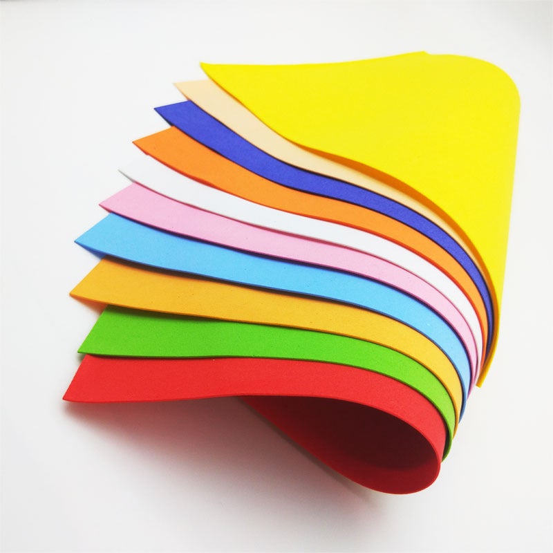 Foam Sponge Sheets 1mm Thick A4 Size 10 Vibrant Colors Easy To Cut Non-Toxic Craft Paper - Safe For Kids Art And Crafts For Kindergarten Art Projects Decorative Handicrafts - Image 2