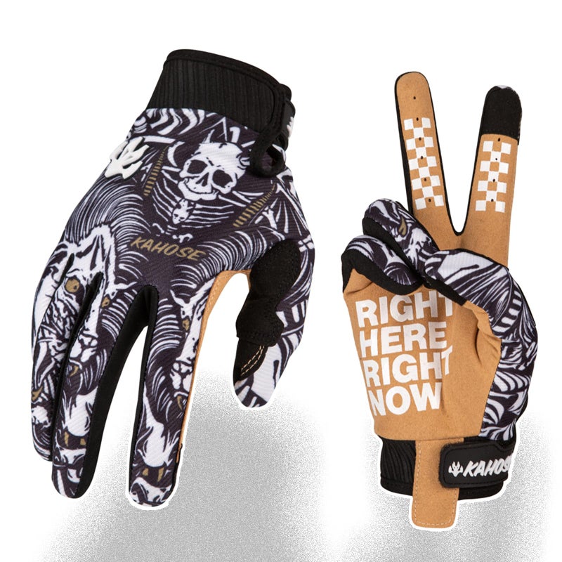 FASTGOOSE SkeletonPaw Motorcycle Gloves for MenWomenCycling Glove Breathable Dirtbike Glove for ATV MTB Motocross Racing Black0002 XLarge