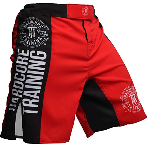 Hardcore Training Fight Shorts Recruit Black Green Red Purple Blue Men's Boxing MMA BJJ Grappling Kickboxing No Gi - Image 1