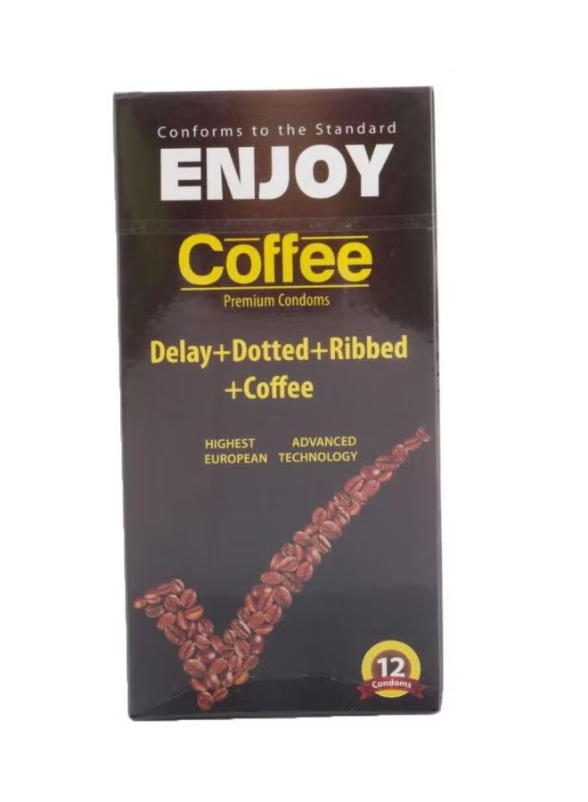 12-Piece Coffee Scented Condoms – Enhanced Pleasure With Long-Lasting Aroma And Safe Protection