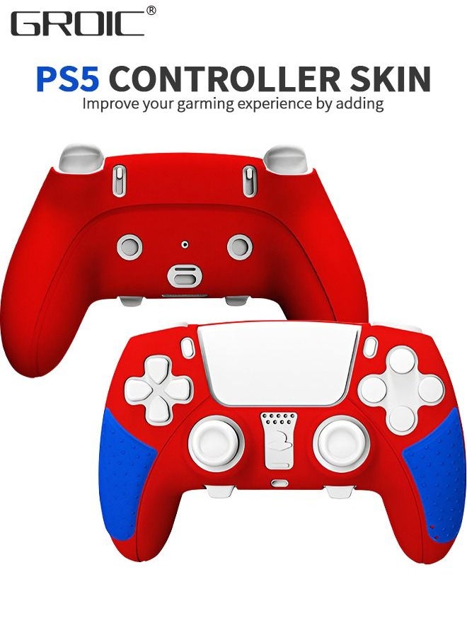 GROIC - PlayVital Guardian Edition Ergonomic Soft Anti-Slip Controller Silicone Case Grip Cover for PS5, Gamepad Rubber Protector Skins with Black Joystick Caps for PS5 Controller - Image 1
