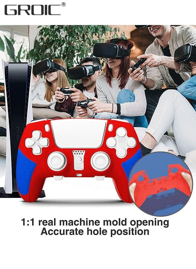 GROIC - PlayVital Guardian Edition Ergonomic Soft Anti-Slip Controller Silicone Case Grip Cover for PS5, Gamepad Rubber Protector Skins with Black Joystick Caps for PS5 Controller - Image 1