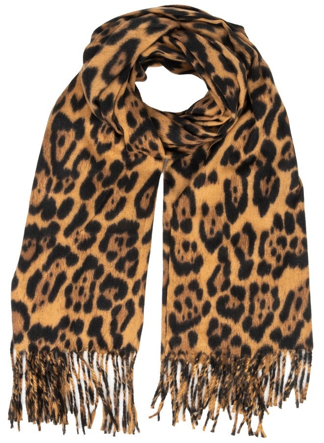 Mealah Women Leopard Print Shawl Scarf - Fashion Winter-Soft Cheetah Tassel Warm Long Scarves Cold Weather Wraps - Image 5