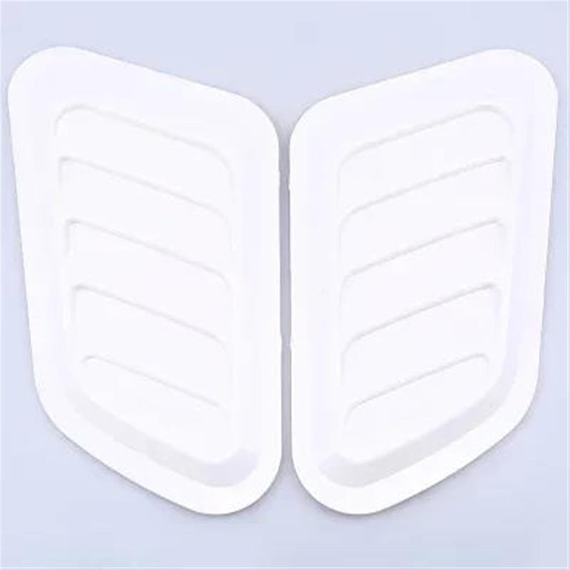 2Pcs Universal Turbo Bonnet Front Hood Scoop Bonnet Vent Cover Air Intake Turbine Engine Cover Bonnet Vent Mudguard Exterior Styling - Image 1