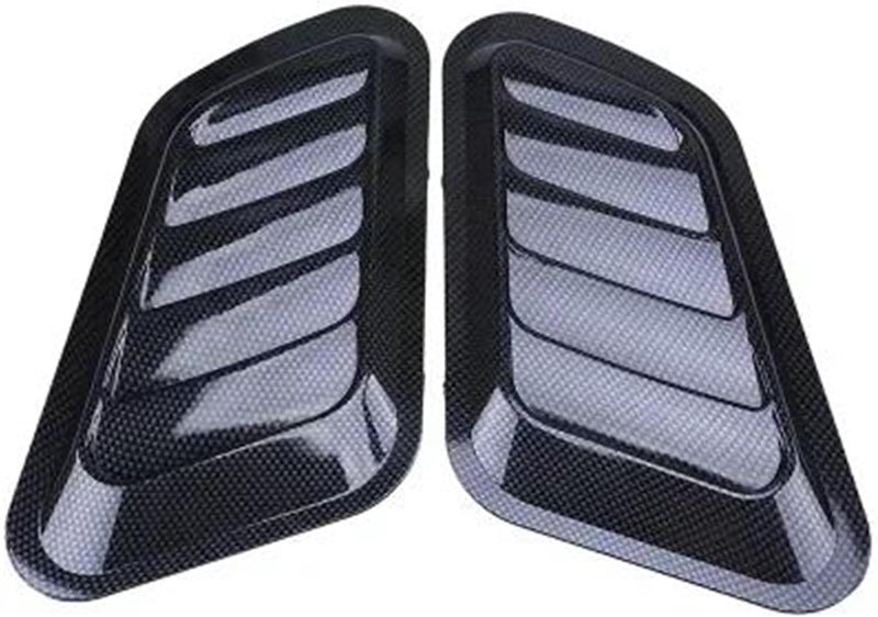 2Pcs Universal Turbo Bonnet Front Hood Scoop Bonnet Vent Cover Air Intake Turbine Engine Cover Bonnet Vent Mudguard Exterior Styling - Image 5