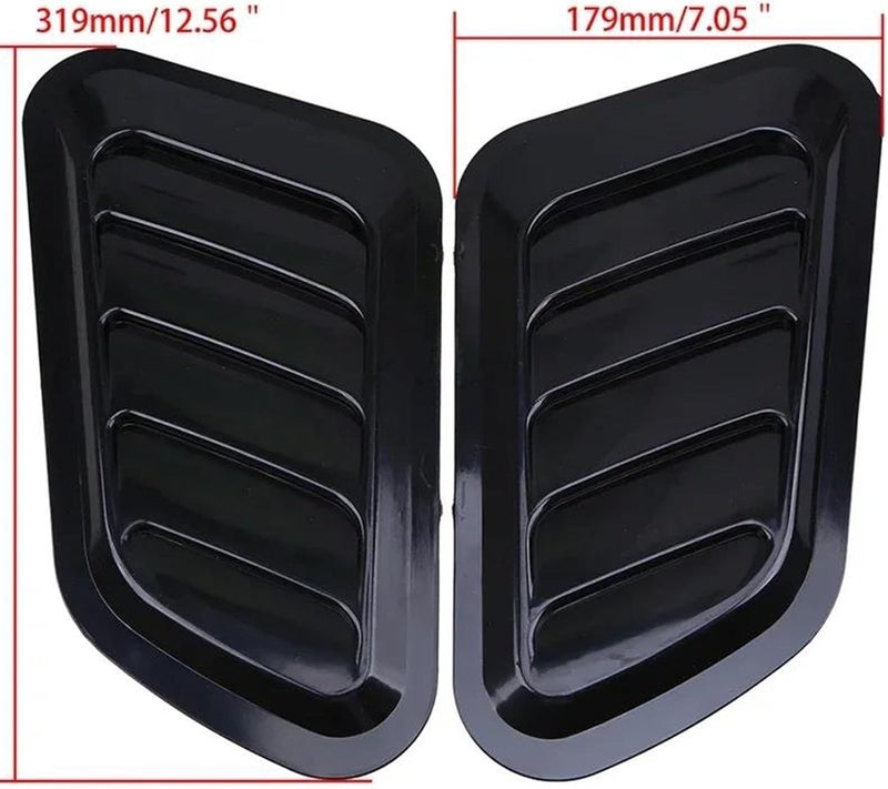 2Pcs Universal Turbo Bonnet Front Hood Scoop Bonnet Vent Cover Air Intake Turbine Engine Cover Bonnet Vent Mudguard Exterior Styling - Image 2