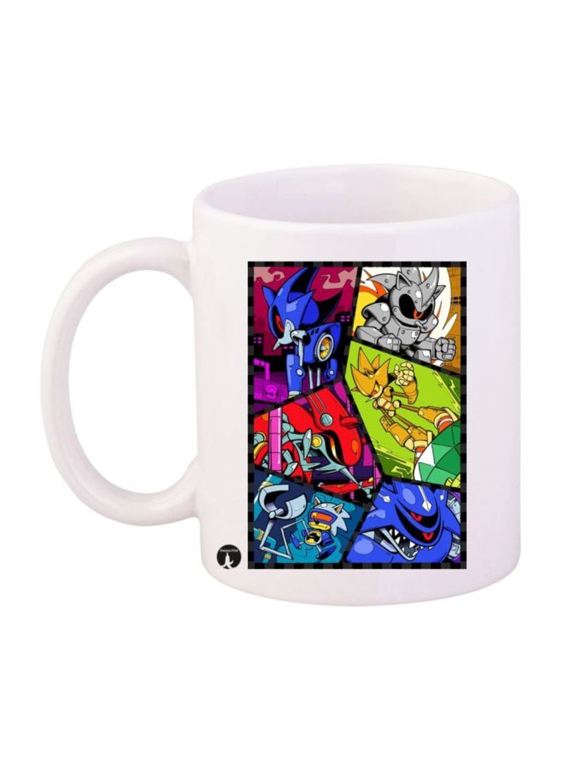 Sonic Printed Mug White/Green/Blue Standard Size