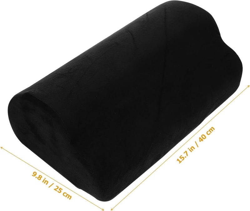 Desk Foot Rest Leg Cushion Half-Round Plush Foot Pad Office Home Pillow for Desk Chair Ergonomic Leg Pillow for Work and Relaxation - Image 2