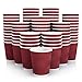 JollyPack 120 Pack Paper Coffee Cups 8 oz Disposable Coffee Cups Red Hot Beverage Cups with Insulated Ripple Wall Paper Ripple Cups for Christmas Party and Daily life - Image 1