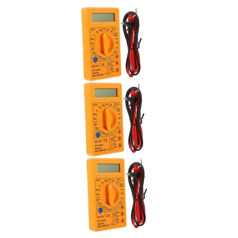 3 Pack Digital Multimeter LCD Display Voltage Ampere Ohm Tester Portable Overload Protection - Image 4
