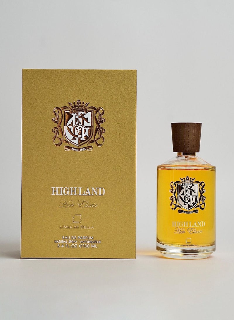 Linea De Bella Luxury Women’s Perfume Highland Her Elixier 100ML | Long Lasting Vanilla Perfume for Women with Fruity, Jasmine & Oriental Notes | Eau De Parfum for Women - Image 4
