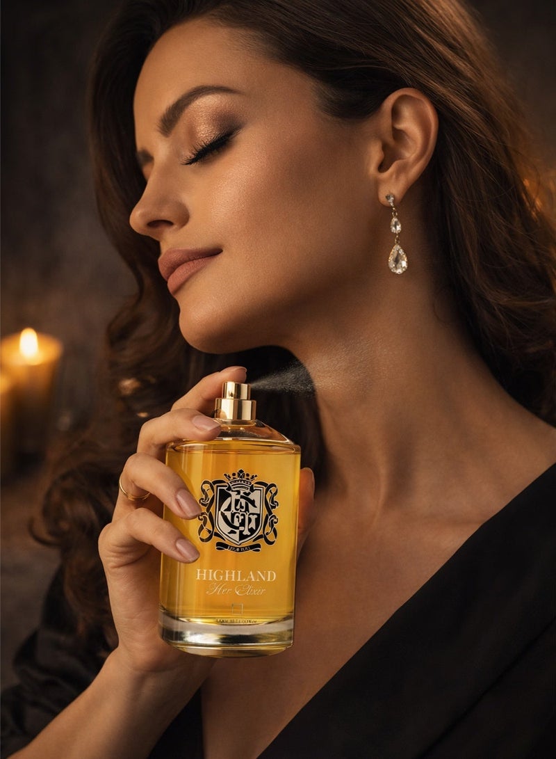 Linea De Bella Luxury Women’s Perfume Highland Her Elixier 100ML | Long Lasting Vanilla Perfume for Women with Fruity, Jasmine & Oriental Notes | Eau De Parfum for Women - Image 3