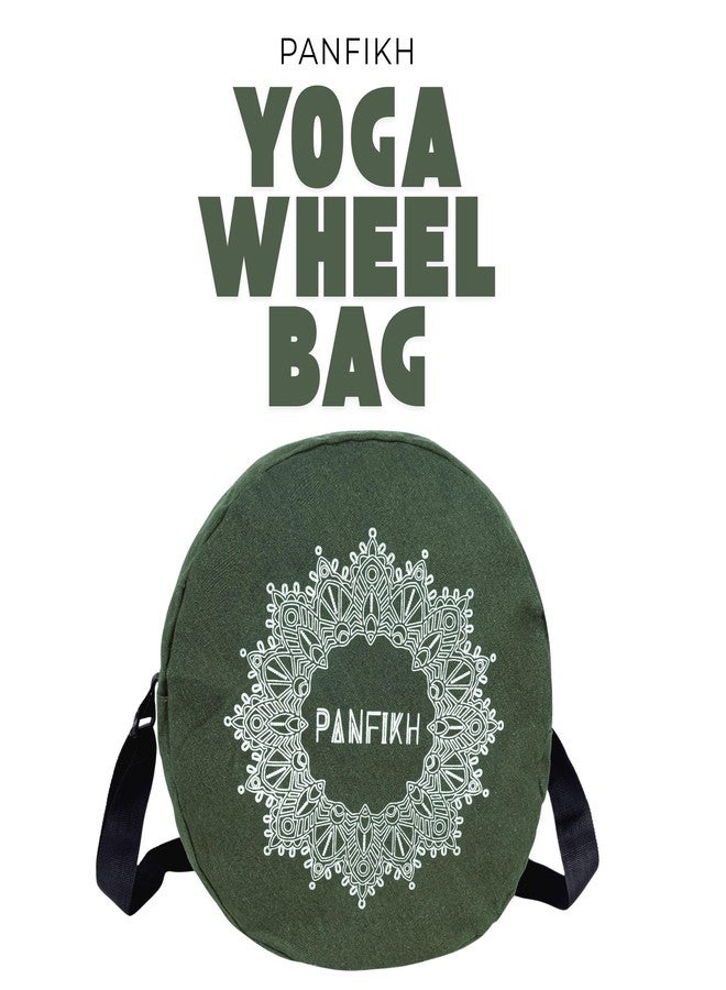 PANFIKH حقيبة حمل يوغا بعجلات من بانفيخ مزودة بسحاب إغلاق، حقيبة تخزين متينة وخفيفة الوزن مع حزام قابل للتعديل (زيتي) - Image 2