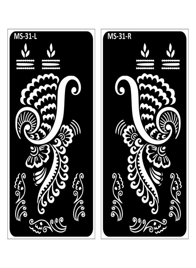 VANVATI Gorgeous Henna for Women’s Hand Art Sticker Mehndi Stencil Sticker One Set for Both Hand | Easy to Apply Stencil Mehndi Sticker Perfect for Weddings, Parties and Any Occasion - Image 1
