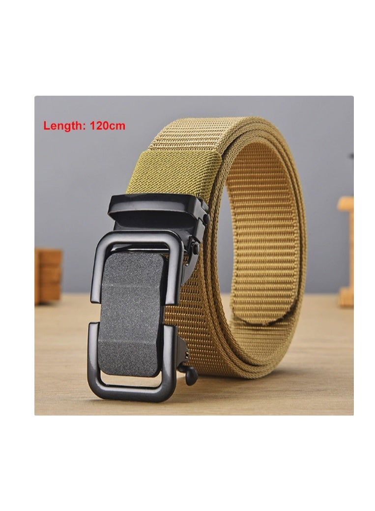 Men's Nylon Tactical Duty Belt, Outdoor activity ratchet belt with Heavy Duty Seatbelt Buckle, Webbing Military Style Belts for Men - Image 2