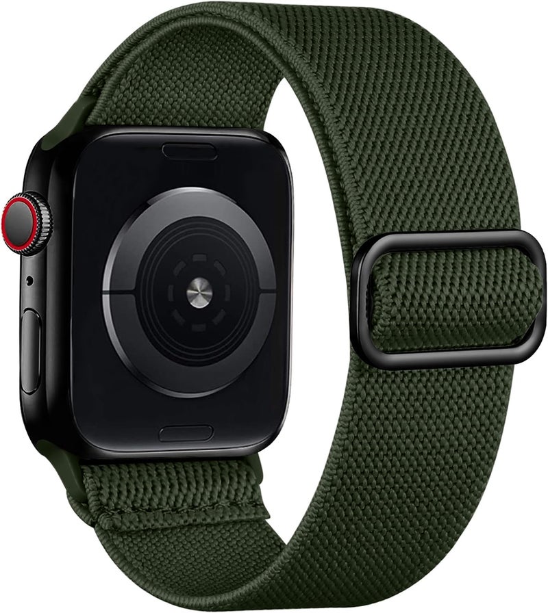 Lerobo Braided Band Compatible with Apple Watch Series 11 10 9 8 7 46mm 45mm 41mm Ultra SE 3 2 1 49mm Series 6 5 4 3 44mm 40mm 38mm 42mm Men iWatch Bands Women Stretchy Nylon Solo Loop Sport Strap - Image 1