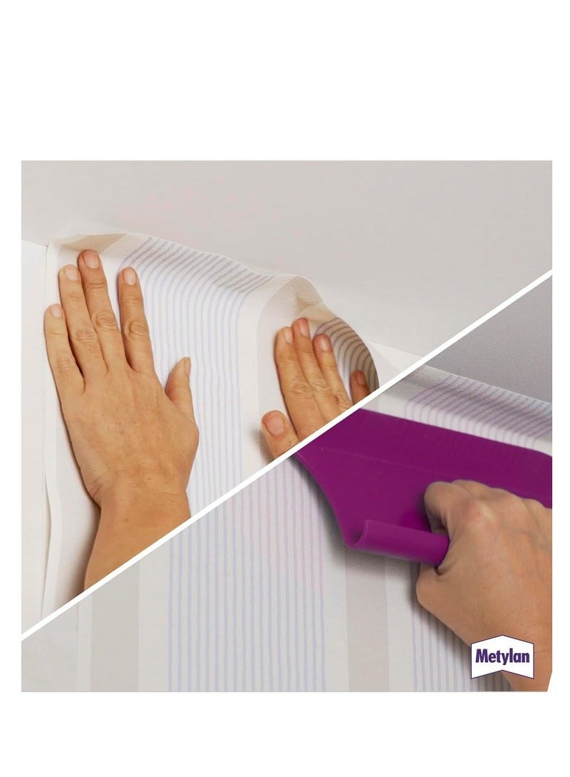 Pattex Metylan Normal - High-quality plain wallpaper adhesive 125g for superior adhesion and excellent coverage for all types of paper wallpaper. Provides excellent stability, easy-to-mix and apply formula. - Image 2