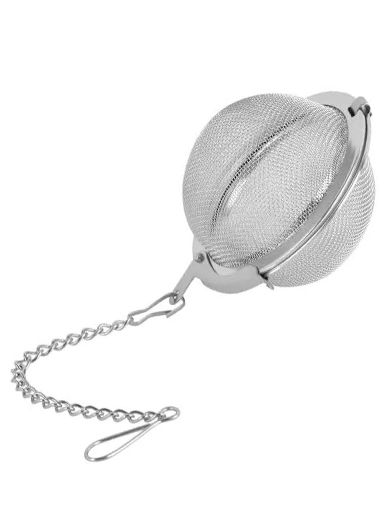 Tealand Durable Fine Mesh Strainer Tea Ball Filter With Chain Stainless Steel Strainer To Brew Loose Leaf Tea Spices & Seasonings 65mm - Image 1