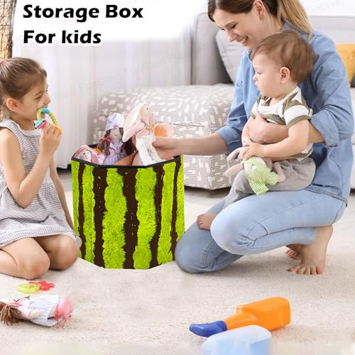 FunBlast Multi-Functional Folding Storage Ottoman Box Organizer Cum Stool with Seat Cushion, Storage Boxes for Toys for Kids, Storage Boxes for Clothes and Other Items for Home (Multicolor) - Image 5