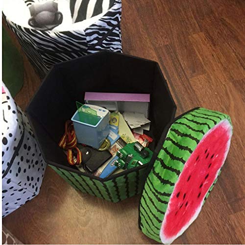 FunBlast Multi-Functional Folding Storage Ottoman Box Organizer Cum Stool with Seat Cushion, Storage Boxes for Toys for Kids, Storage Boxes for Clothes and Other Items for Home (Multicolor) - Image 1