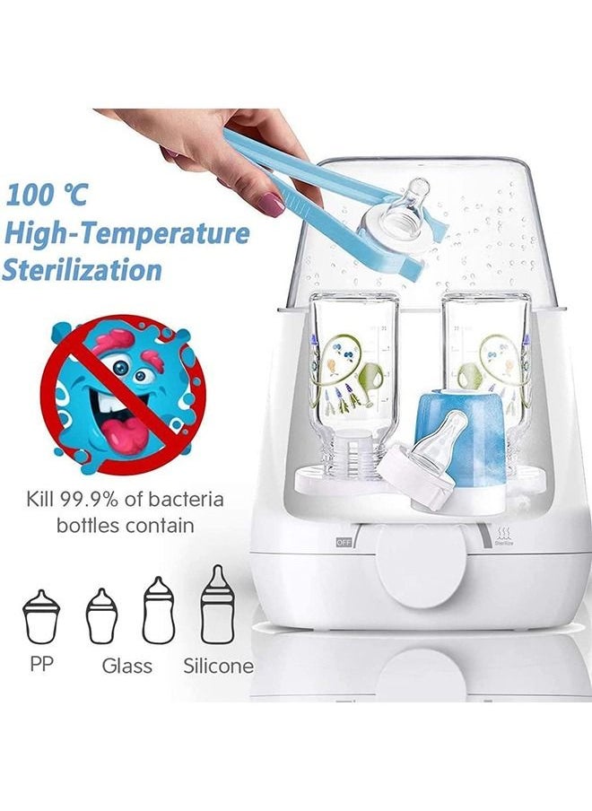 Arabest Baby Bottle Warmer, 3-in-1 Fast Bottle Warmer Food Heater, Steam Sterilizer BPA-Free for Evenly Warming Breast Milk or Formula, Accurate Temperature Control, Bottle Brush and Tongs Included  - Image 5