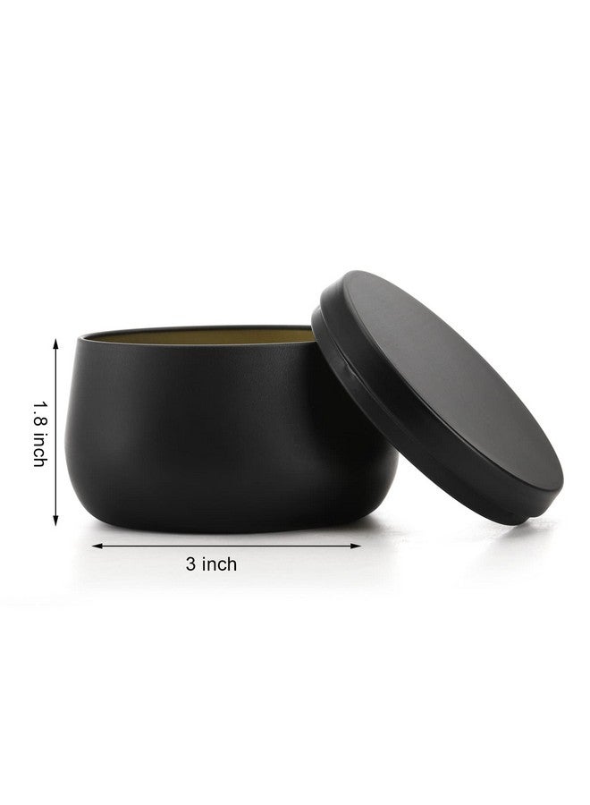 ZENFUN 24 Pieces Black Candle Tins With Lids 8 Oz Bulk Empty Candle Jars Metal Tin Containers For Making Candles Storing Snacks 3.5 X 2 - Image 2