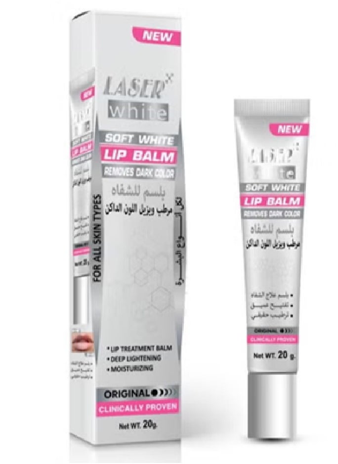 LASER WHITE - Soft White Lip Balm 20 g - Image 1