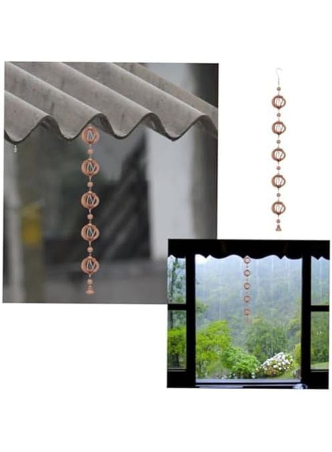 سلسلة مياه الأمطار الزخرفية بطول 108 سم مع أجراس - فن حديقة أنيق وصوتي - Image 4