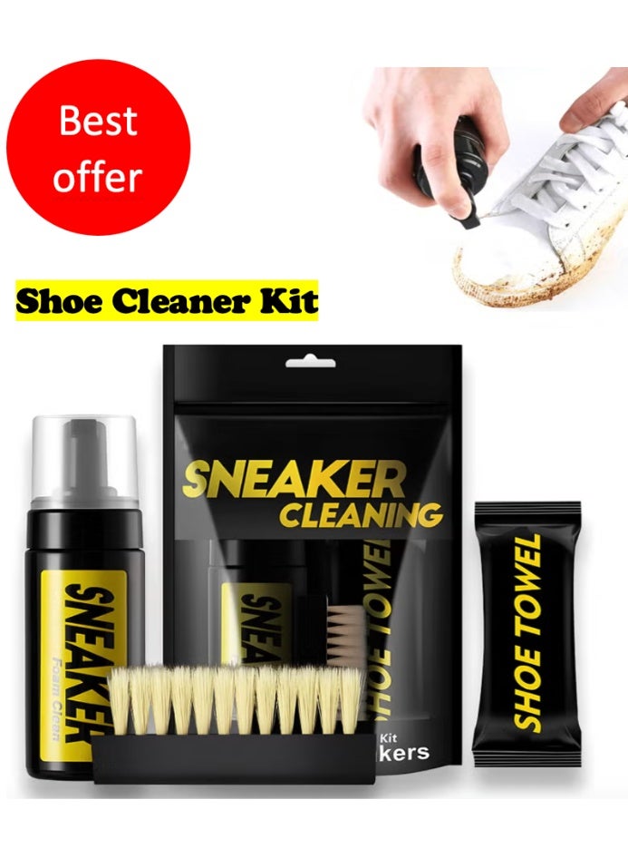 ARSAR PLUS Waterless Sneaker Cleaner Kit  Deep Cleaning Foam for Shoes, 5.3oz with Brush & Cloth, Safe for All Materials - Image 1
