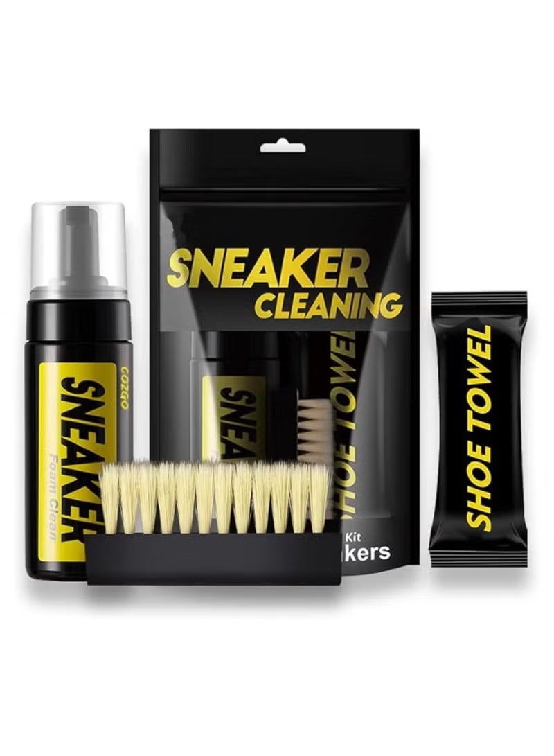 ARSAR PLUS Waterless Sneaker Cleaner Kit  Deep Cleaning Foam for Shoes, 5.3oz with Brush & Cloth, Safe for All Materials - Image 3