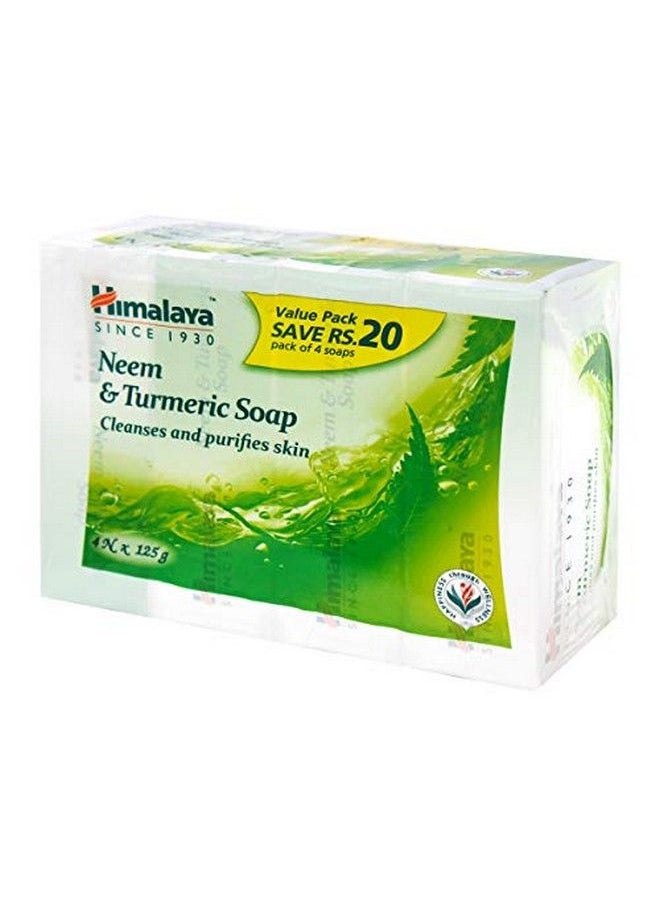 Himalaya - Herbals Neem And Turmeric Soap 125Gm (Pack Of 4) With Value Pack Save Rs.20 - Image 1