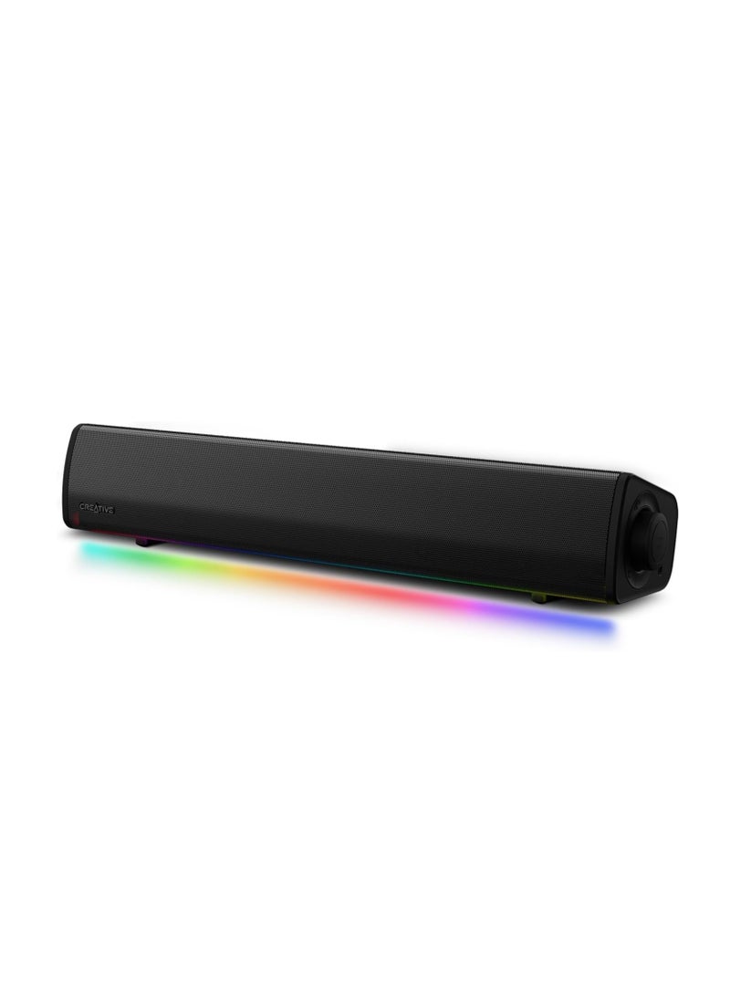 Creative Sound Blaster GS3 Compact Gaming Soundbar with RGB and SuperWide Technology, USB Powered, Bluetooth 5.4, Headphone Output, for PC and Mac  - Image 1