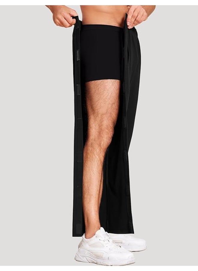 Men's Tear-Off Post-Surgery Pants: Suitable for individuals with mobility issues. Side-fastening, slit-front athletic pants. Loose-fitting, casual post-operative pants with pockets. - Image 3