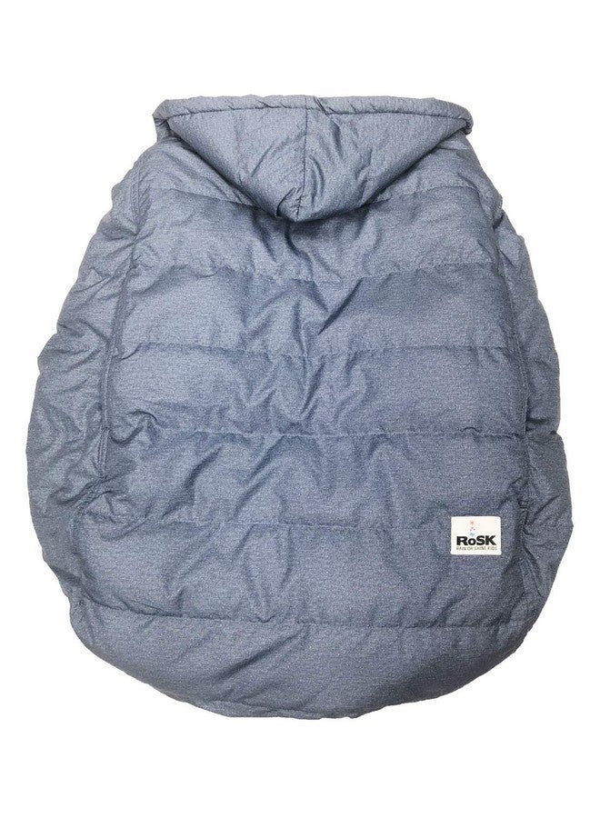 Rain or Shine Kids Roskdown Pouch 3Waystrollercarrier Cover And Car Seat Footmuff Best For Freezing Winter Conditions (Denim) - Image 1