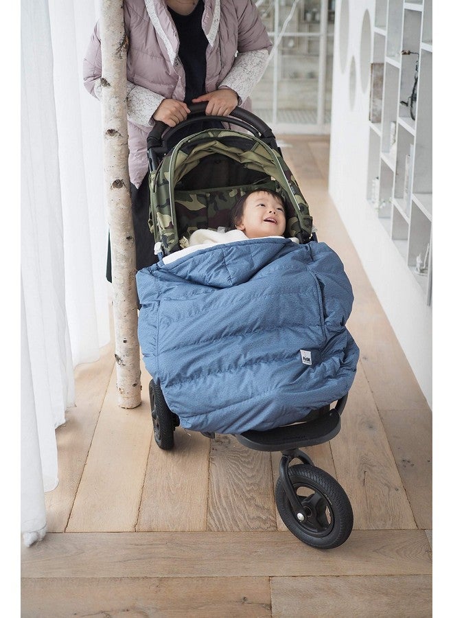 Rain or Shine Kids Roskdown Pouch 3Waystrollercarrier Cover And Car Seat Footmuff Best For Freezing Winter Conditions (Denim) - Image 4