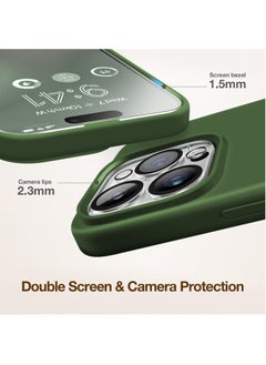Houmt iPhone 15 Pro Max Case Silicone with 1X Camera Protector+ 1X Screen Protector Compatible with iPhone 15 Pro Max Cover Liquid Soft Silicone Inside Microfiber Lining Slim Thin Protective Case Cover  - Image 5