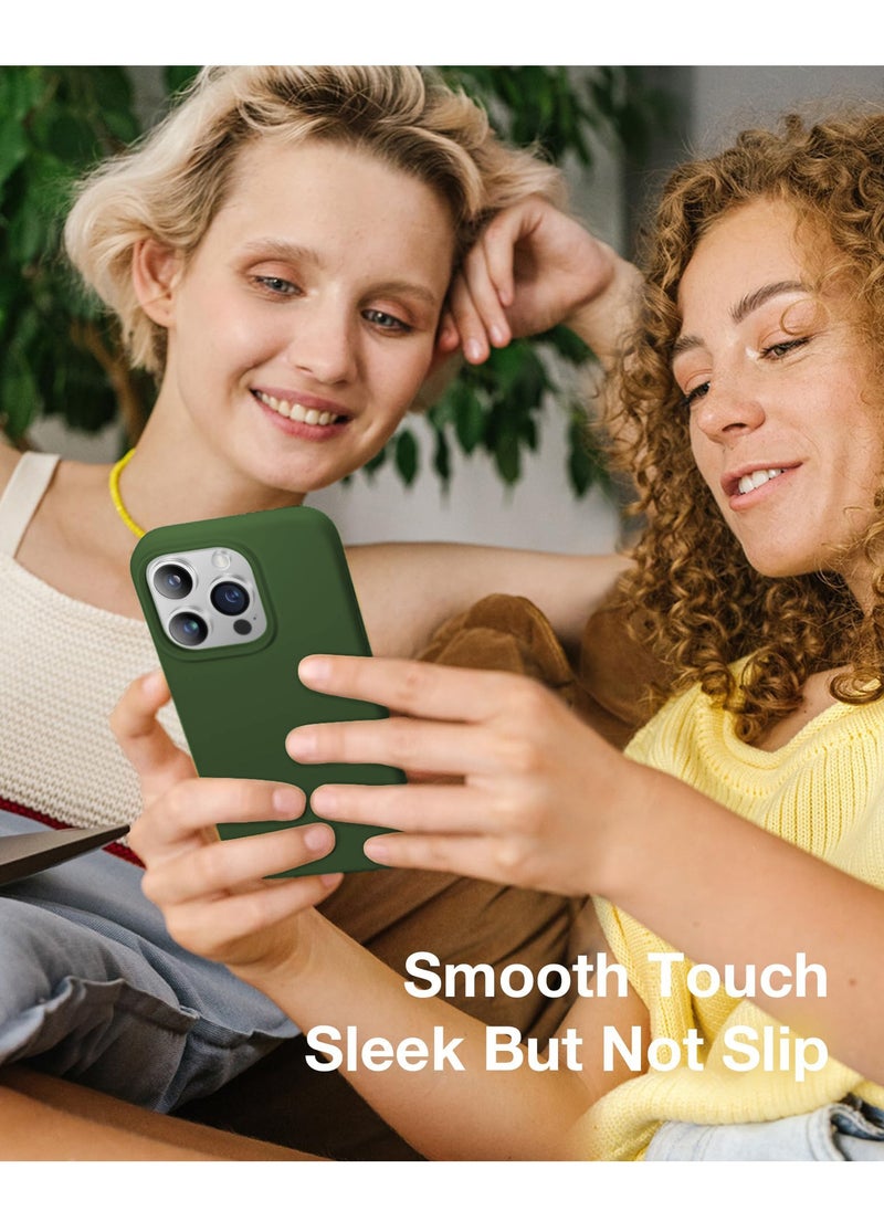 Houmt - iPhone 15 Pro Max Case Silicone with 1X Camera Protector+ 1X Screen Protector Compatible with iPhone 15 Pro Max Cover Liquid Soft Silicone Inside Microfiber Lining Slim Thin Protective Case Cover - Image 1