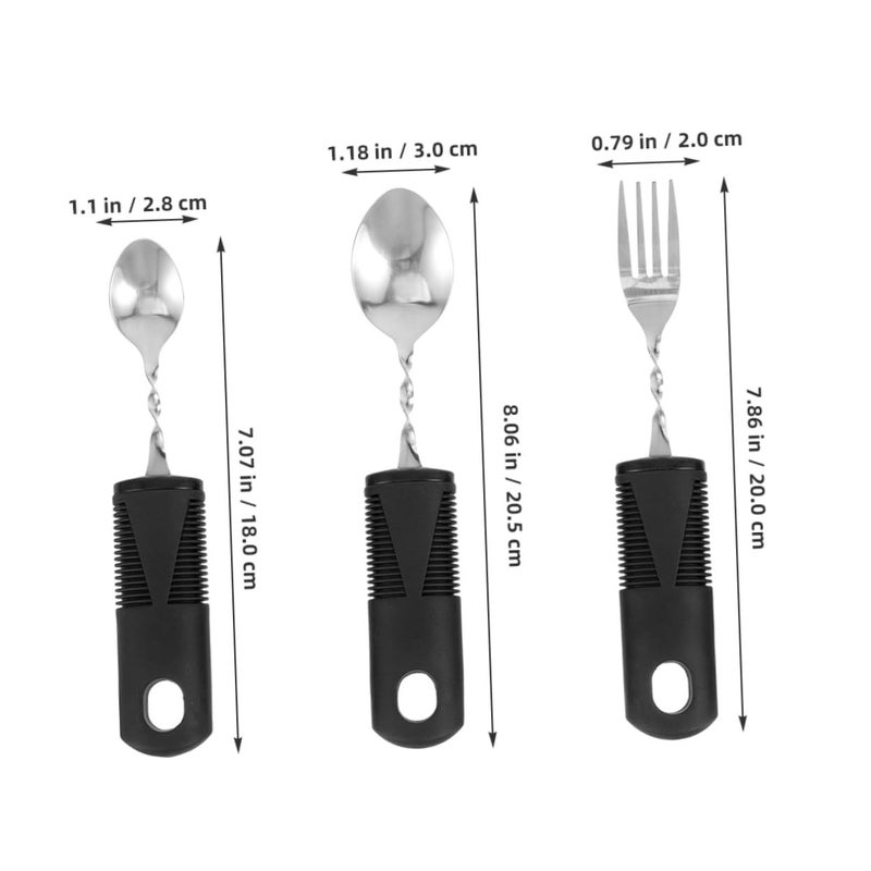 6 Elderly Handicap Adaptive Utensils With Wrist Weights For Vision Impaired Seniors - Image 5