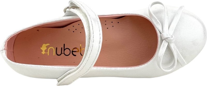 Nubebe Mini Bow Kids Ballerina Shoes Mother of Pearl Needle  - Image 4
