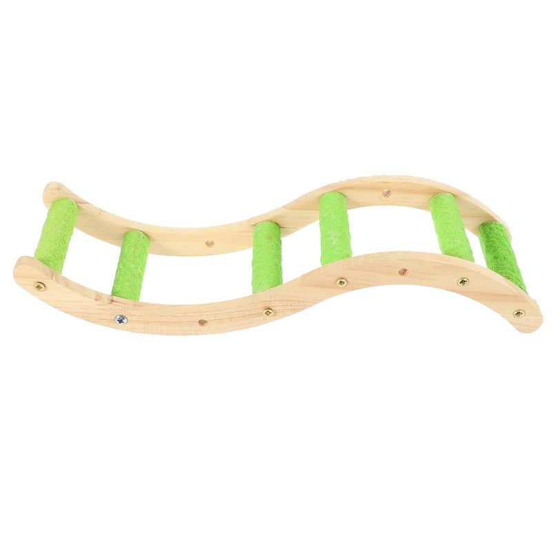 Wooden Parrot Cage Ladder with Claw Grinding for Budgie Cockatiel Small Birds - Image 2