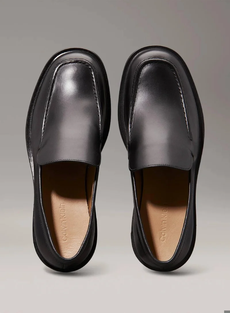 Calvin Klein Ck Black One Piece Leather Loafers for Men | Best Price UAE