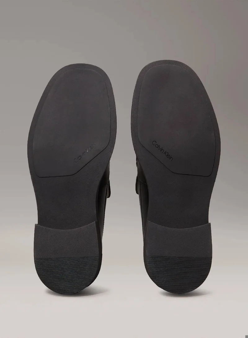 Calvin Klein Ck Black One Piece Leather Loafers for Men | Best Price UAE