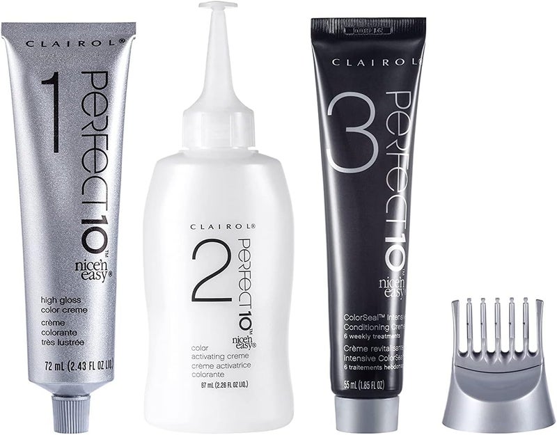Clairol Nice'n Easy Perfect 10 Permanent Hair Dye, 4 Dark Brown, 2 Count - Image 4