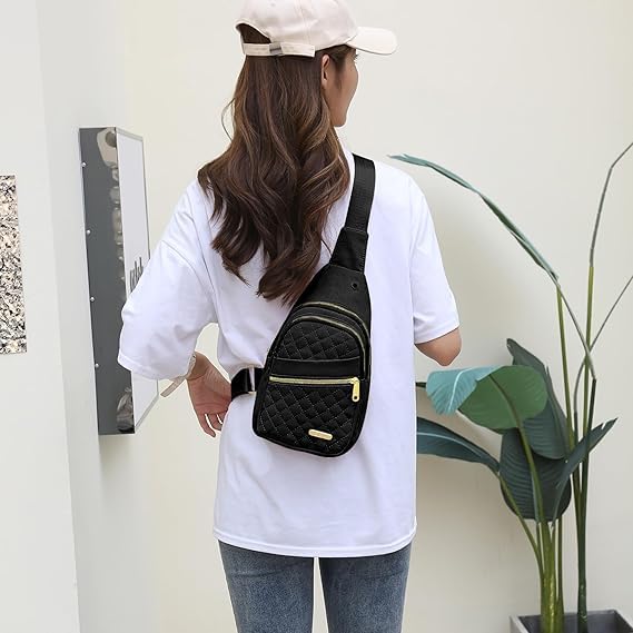 Xpandio Small Sling Backpack Sling Bag for Women Men, Chest Bag Daypack Crossbody for Travel Sport Running Hiking (Black) - Image 3