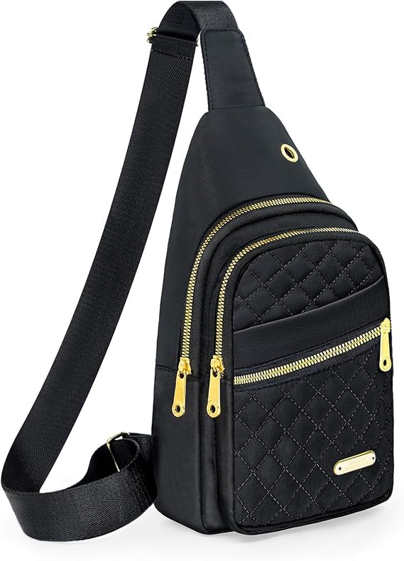 Xpandio Small Sling Backpack Sling Bag for Women Men, Chest Bag Daypack Crossbody for Travel Sport Running Hiking (Black) - Image 1