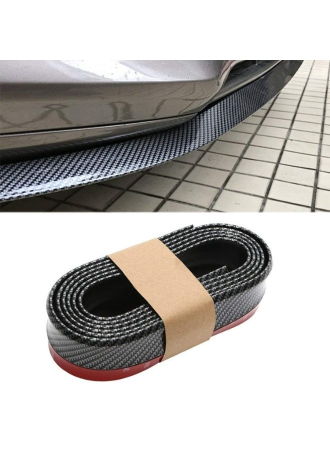 Front Bumper Spoiler Lip Carbon Fiber Universal Car Bumper Protector Car Stickers Front Lip Side Skirt Rubber Strip Splitter Spoiler for Vehicle 2.5m/8.2ft - Image 5