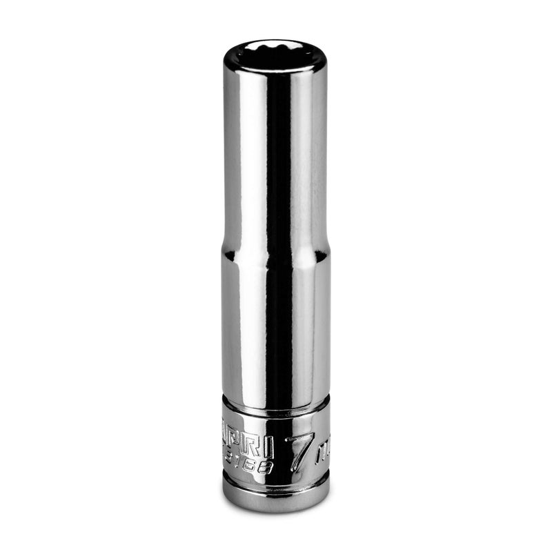 Capri Tools 7 mm Deep Socket 14 in Drive 12point Metric