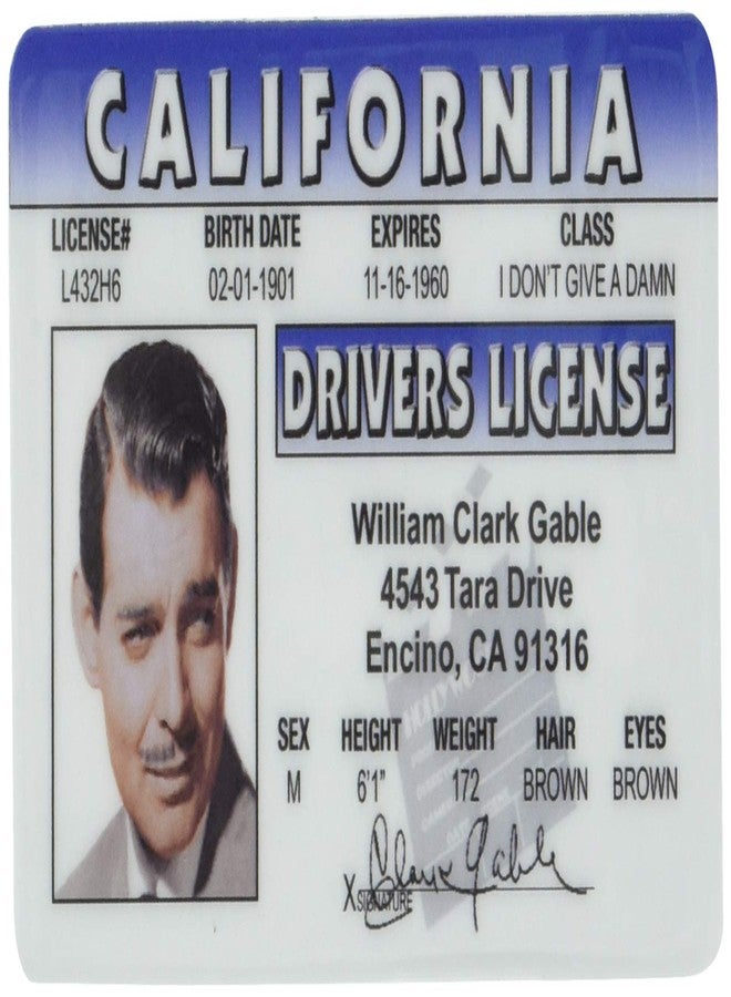 Signs 4 Fun Parody Driver’s License | Clark Gable ID | Fake ID Novelty Card | Collectible Trading Card Driver’s License | Novelty Gift for Holidays | Made in The USA - Image 2